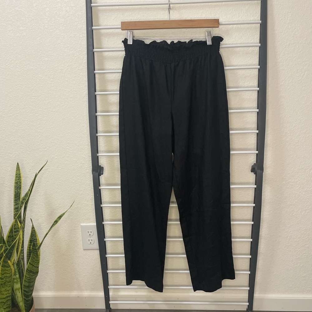 House of Harlow 1960 Black Linen Pants Size Small